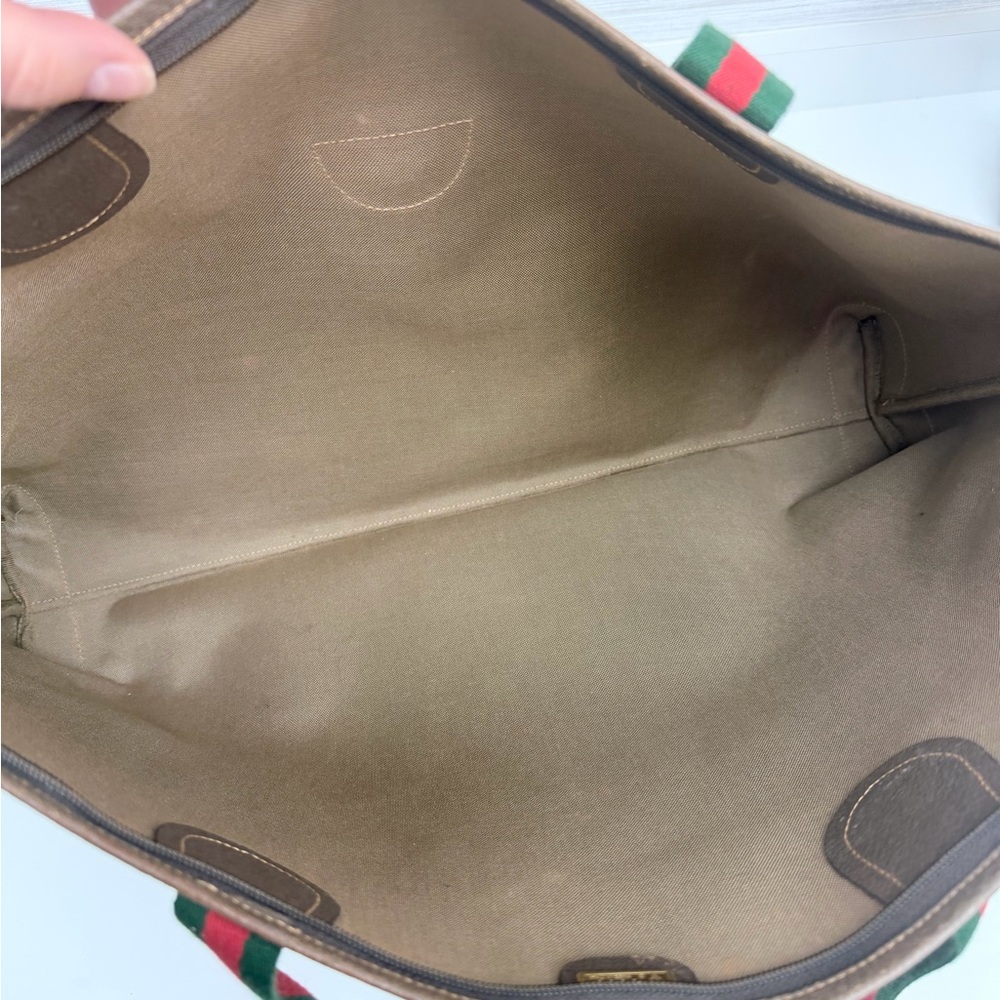 Gucci Brown and Beige Monogram Tote - Picture 16 of 16